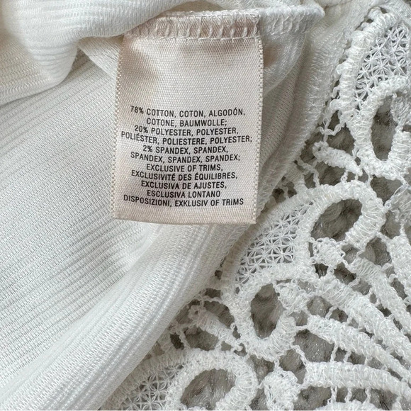 Anthropologie Saturday Sunday Crochet Lace Hem Top. Ribbed. Boho. Medium - Picture 6 of 10